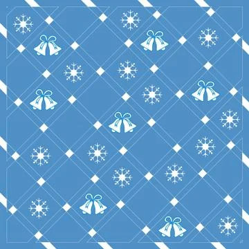 Pattern of diagonal stripes or lines in nice colors with snowflakes and Chris Illustrazione stock