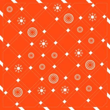 Pattern of diagonal stripes or lines in nice colors with circles and snowflak Stock Illustration