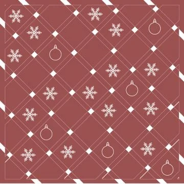 Pattern of diagonal stripes or lines in nice colors with snowflakes and Chris Stock Illustration