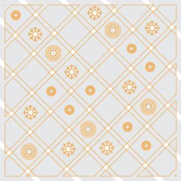 Pattern of diagonal stripes or lines in nice colors with circles and snowflak Stock Illustration