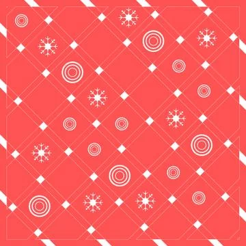 Pattern of diagonal stripes or lines in nice colors with circles and snowflak Stock Illustration