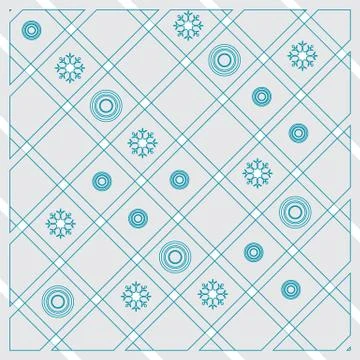 Pattern of diagonal stripes or lines in nice colors with circles and snowflak イラスト素材