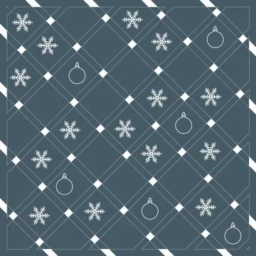 Pattern of diagonal stripes or lines in nice colors with snowflakes and Chris Illustrazione stock