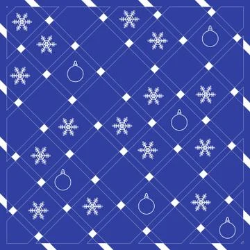 Pattern of diagonal stripes or lines in nice colors with snowflakes and Chris Stock Illustration