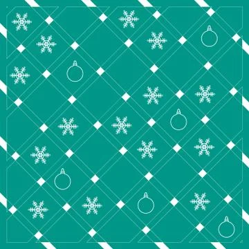 Pattern of diagonal stripes or lines in nice colors with snowflakes and Chris Stock Illustration