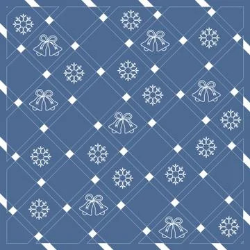 Pattern of diagonal stripes or lines in nice colors with snowflakes and Chris Stock Illustration