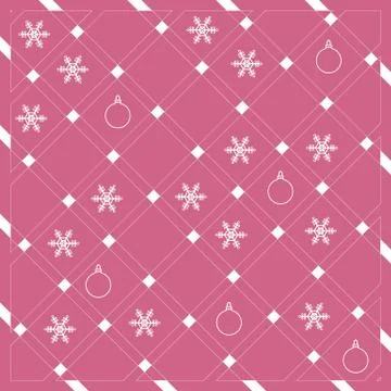 Pattern of diagonal stripes or lines in nice colors with snowflakes and Chris Stock Illustration