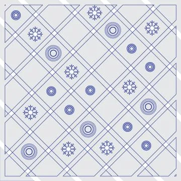 Pattern of diagonal stripes or lines in nice colors with circles and snowflak イラスト素材