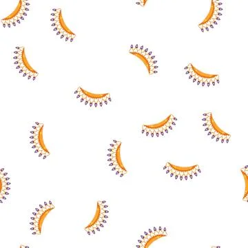 Pattern diamond tiara crown cartoon vector Illustrazione stock