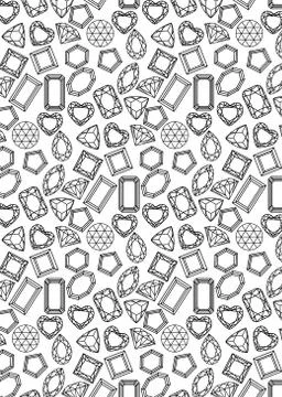 Pattern diamonds, precious stones of different forms of cut. イラスト素材