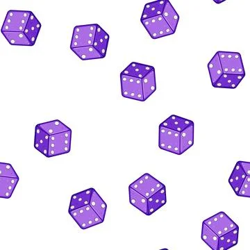 Pattern die dice cartoon vector Stock Illustration