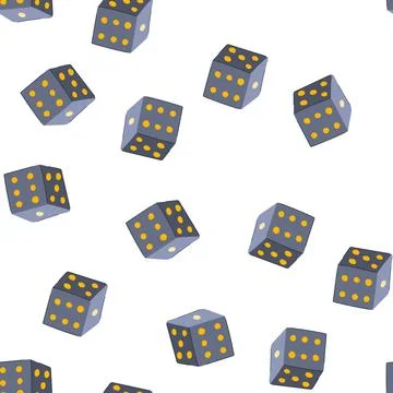 Pattern die dice cartoon vector Stock Illustration