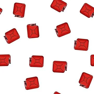 Pattern diesel fuel can metal cartoon vector Stock Illustration