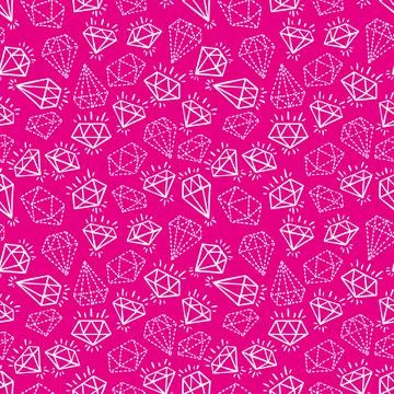 Pattern with different gems Stock Illustration