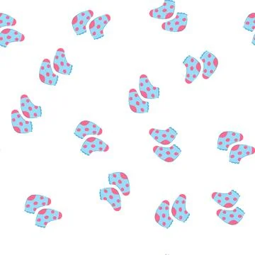 Pattern different toddler socks cartoon vector Stock Illustration