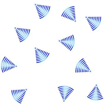 Pattern diffraction wireless signal wave cartoon vector 库存插图