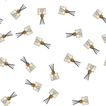 Pattern diffuser aroma sticks cartoon vector Stock Illustration