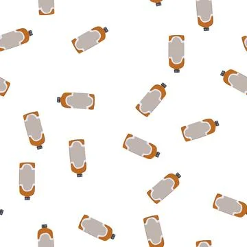 Pattern diffuser essential oil bottle cartoon vector Stock Illustration