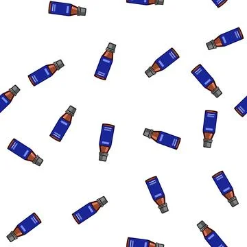 Pattern diffuser essential oil bottle cartoon vector Stock Illustration