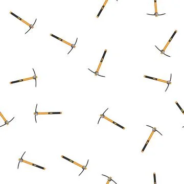 Pattern dig pickaxe cartoon vector Illustrazione stock