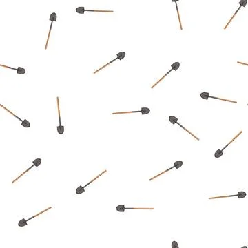 Pattern dig shovel tool cartoon vector イラスト素材