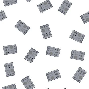 Pattern digital audio interface cartoon vector Stockillustratie