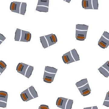 Pattern digital automatic pet feeder cartoon vector Illustrazione stock