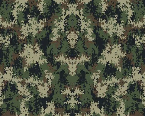 Pattern digital camouflage, Seamless Stock Illustration