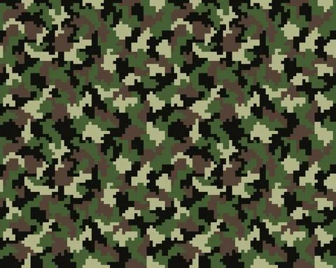 Pattern digital camouflage, Seamless Stock Illustration