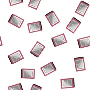 Pattern digital ebook reader cartoon vector Stockillustratie