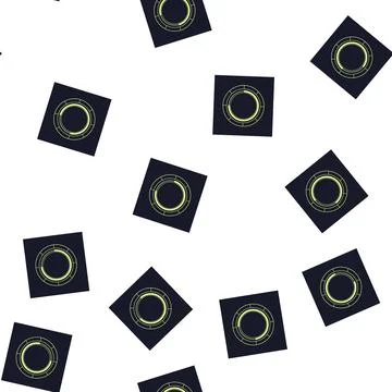 Pattern digital hud round frame cartoon vector Illustrazione stock