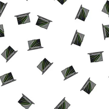 Pattern digital laptop gaming cartoon vector Stock Illustration