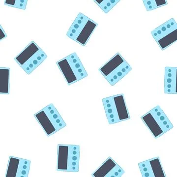 Pattern digital mp3 player cartoon vector Illustrazione stock