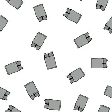 Pattern digital photo camera backpack cartoon vector Illustrazione stock