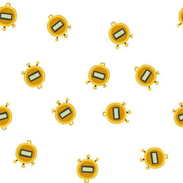 Pattern digital stopwatch cartoon vector Stock Illustration
