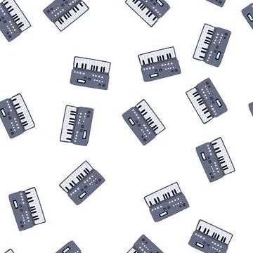 Pattern digital synthesizer cartoon vector Stockillustratie