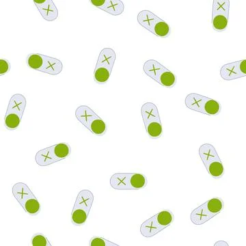Pattern digital toggle switch indicating on status controlling options Illustrazione stock