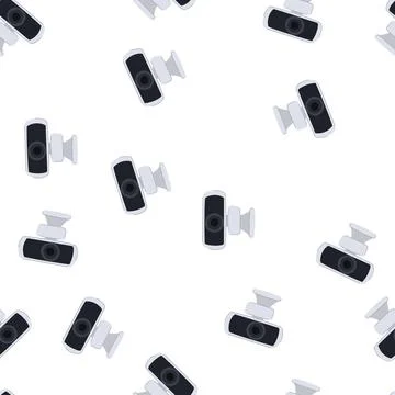 Pattern digital web camera cartoon vector Illustrazione stock