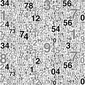 A pattern of digits. Digits of different sizes イラスト素材