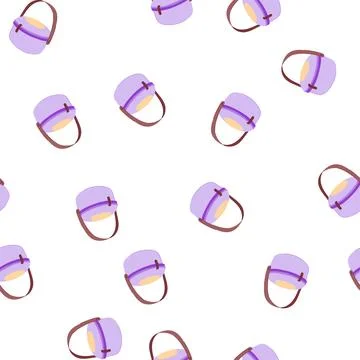 Pattern dinner picnic basket cartoon vector Stockillustratie