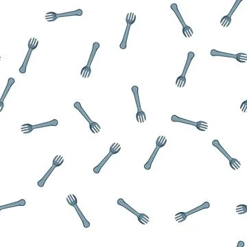 Pattern dinner toddler fork cartoon vector Stock Illustration