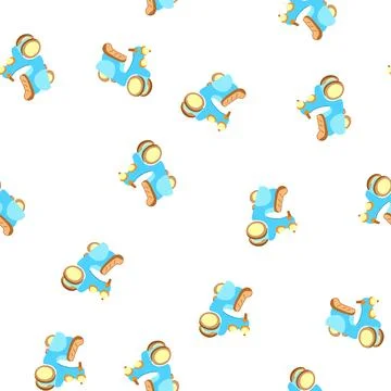 Pattern dinosaur ride on toy cartoon vector Illustrazione stock
