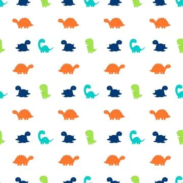 Pattern with dinosaurs Stock Illustration