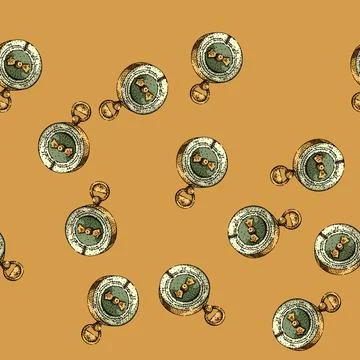 Pattern direction compass sketch hand drawn Stock Illustration