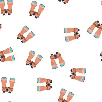 Pattern discovery binoculars cartoon vector Stock Illustration