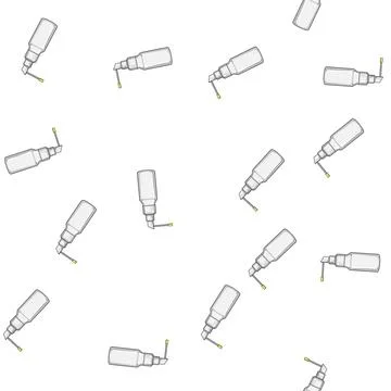Pattern dispenser throat spray bottle cartoon vector Stock Illustration