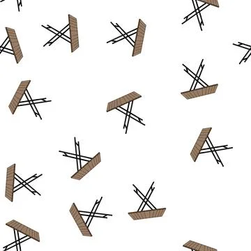 Pattern display garden outdoor table cartoon vector Stock Illustration