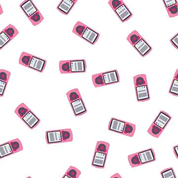 Pattern display mp3 player cartoon vector Stock Illustration