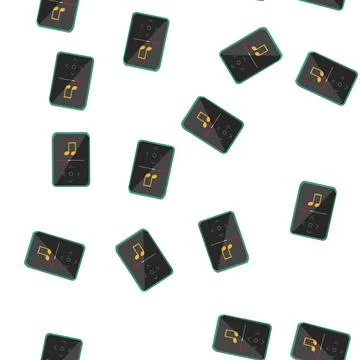 Pattern display mp3 player cartoon vector Stockillustratie