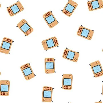 Pattern display oscillograph cartoon vector Stock Illustration